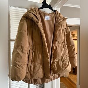 Beige Old Navy Puffer Jacket